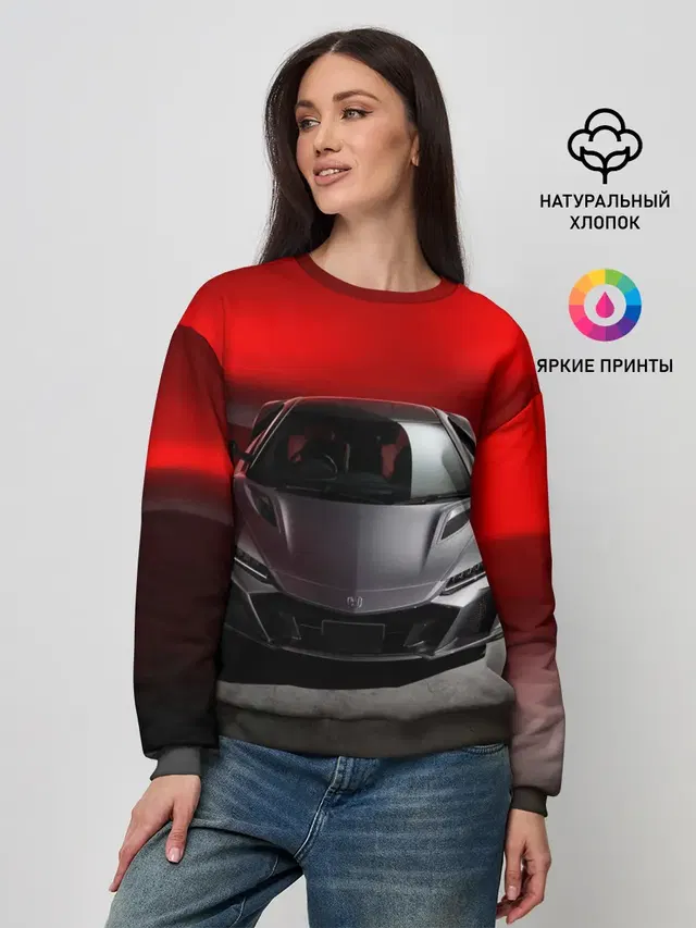 Женский свитшот с принтом «Honda NSX»