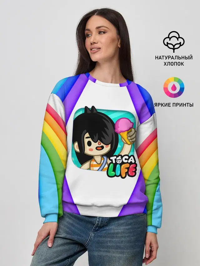 Женский свитшот с принтом «Toca Boca — Нари — Nari»