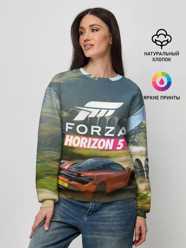 Женский свитшот с принтом «Forza Horizon — Forza Horizon 5, игра»