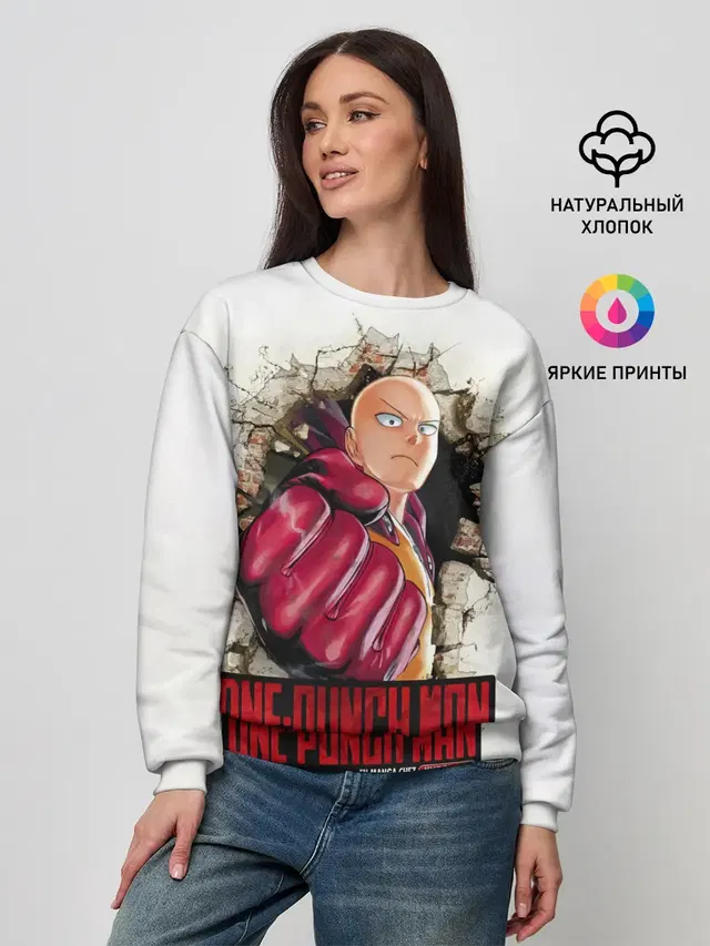 Сайтама пробивая стены One Punch-Man