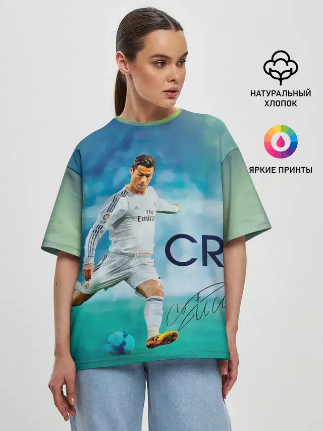 Женская футболка оверсайз