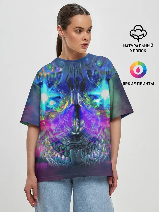 Женская футболка оверсайз
