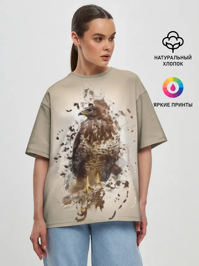 Женская футболка оверсайз