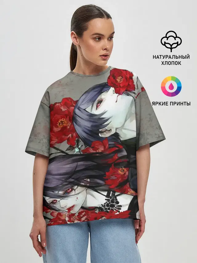 Женская футболка оверсайз