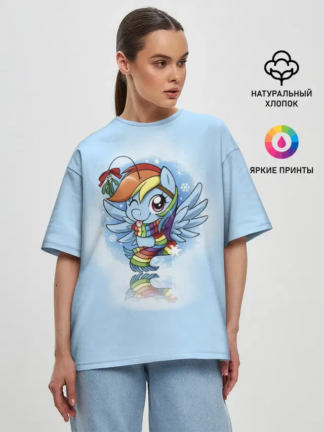 Женская футболка оверсайз