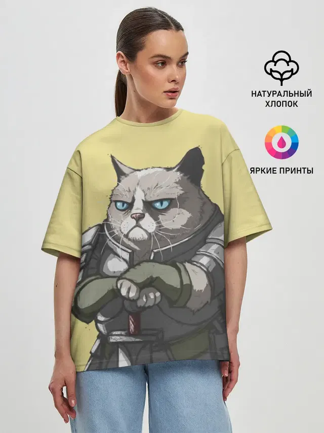 Женская футболка оверсайз