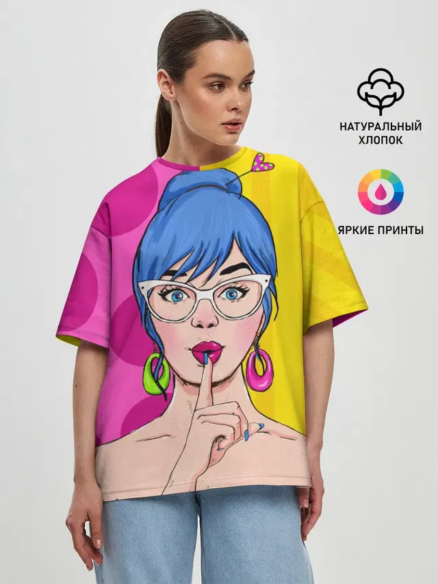 Женская футболка оверсайз