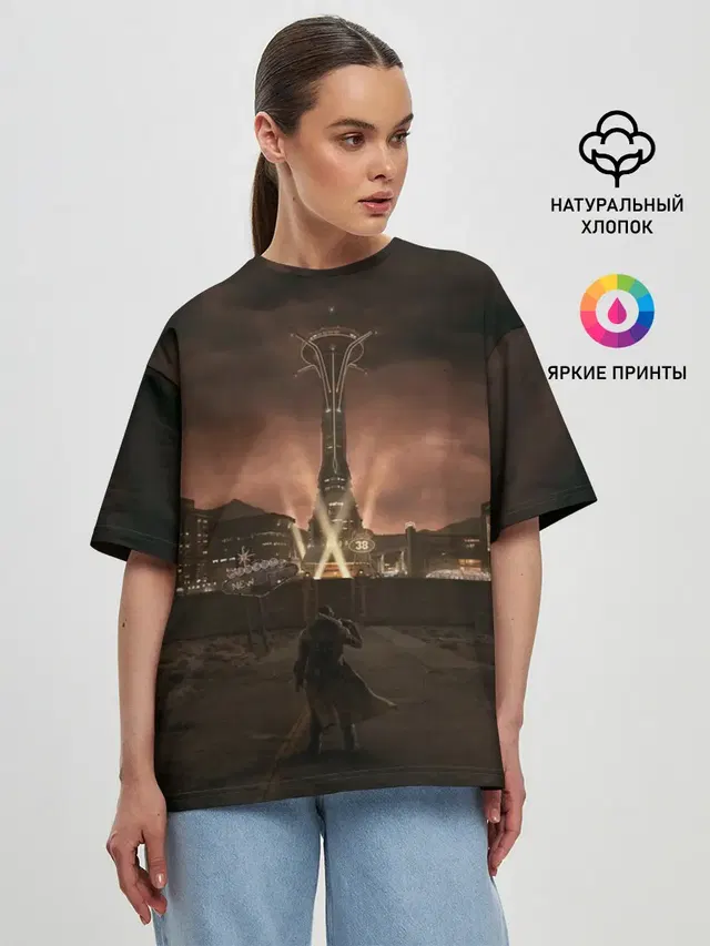 Женская футболка оверсайз