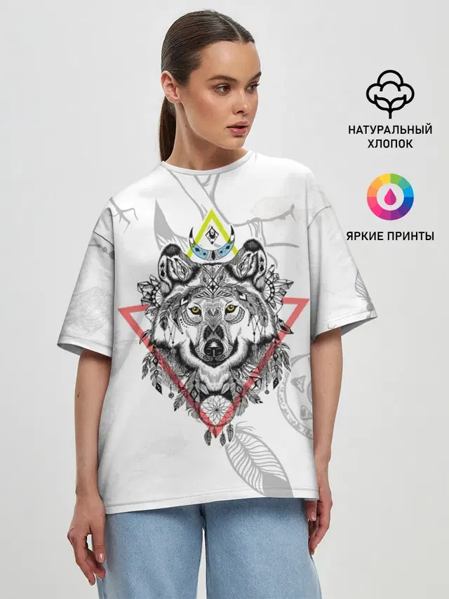 Женская футболка оверсайз