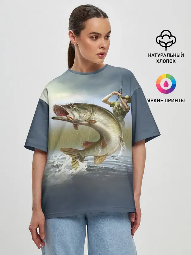Женская футболка оверсайз