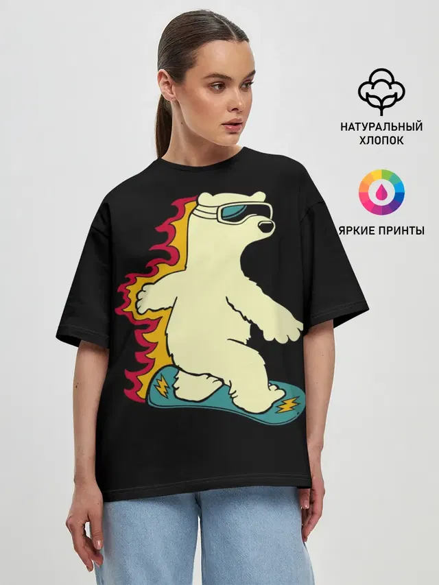 Женская футболка оверсайз