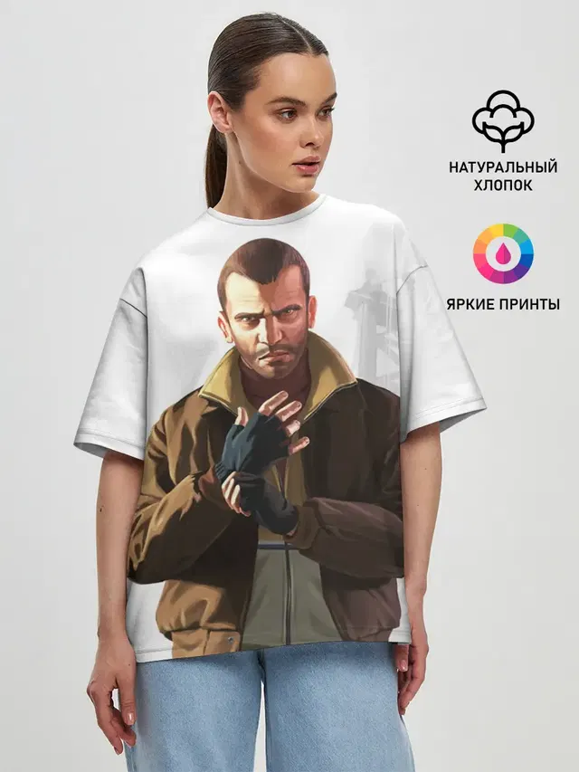 Женская футболка оверсайз