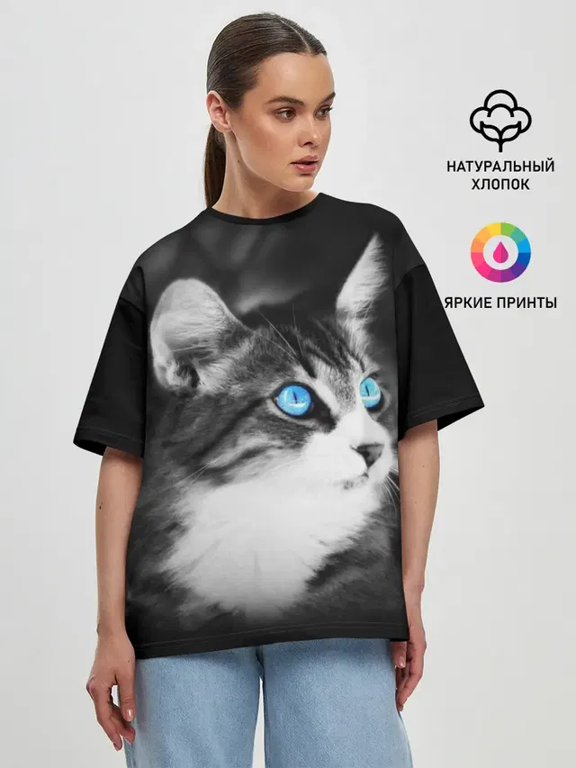 Женская футболка оверсайз