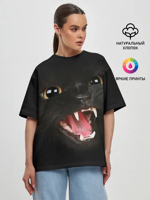 Женская футболка оверсайз