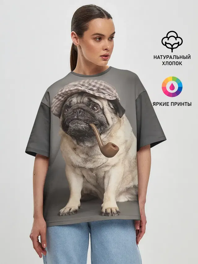 Женская футболка оверсайз