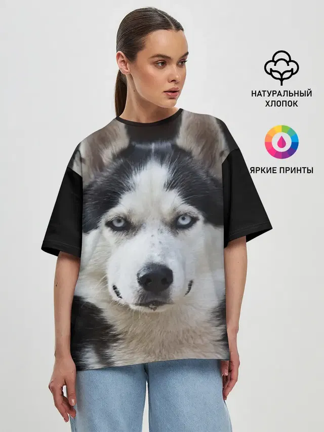 Женская футболка оверсайз