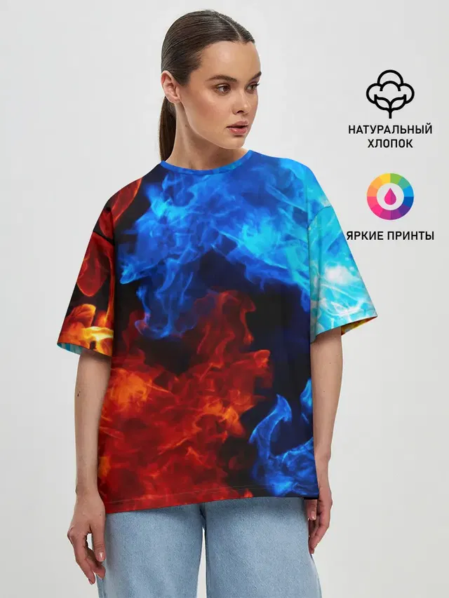 Женская футболка оверсайз