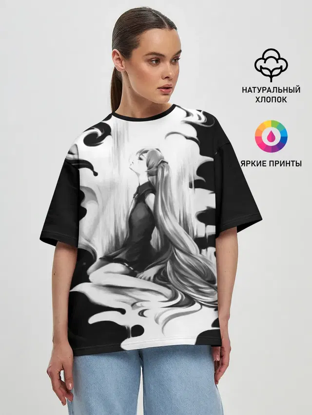 Женская футболка оверсайз