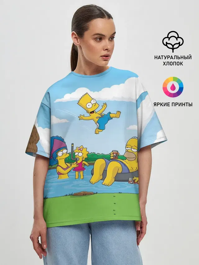 Женская футболка оверсайз