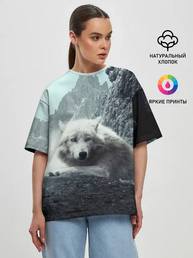 Женская футболка оверсайз