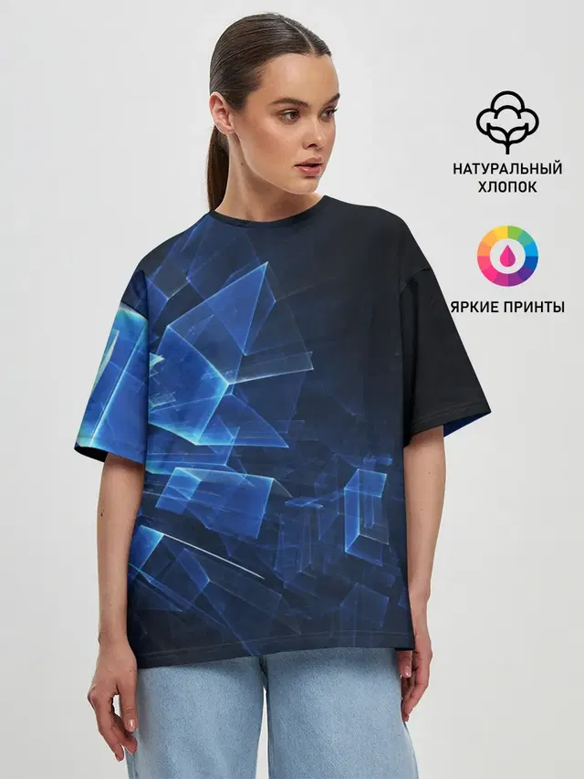 Женская футболка оверсайз