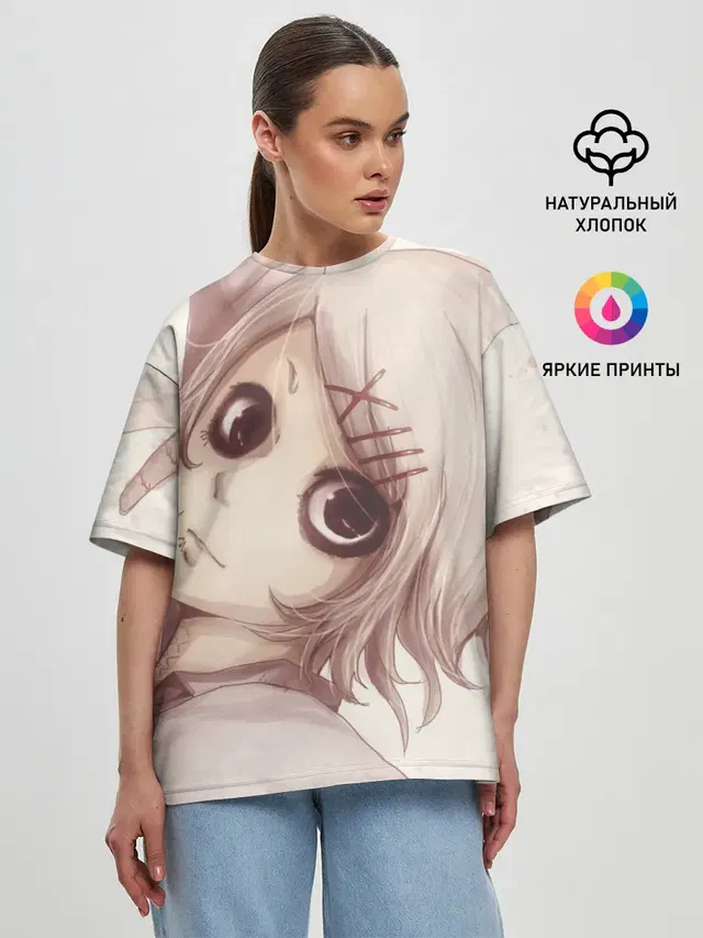 Женская футболка оверсайз