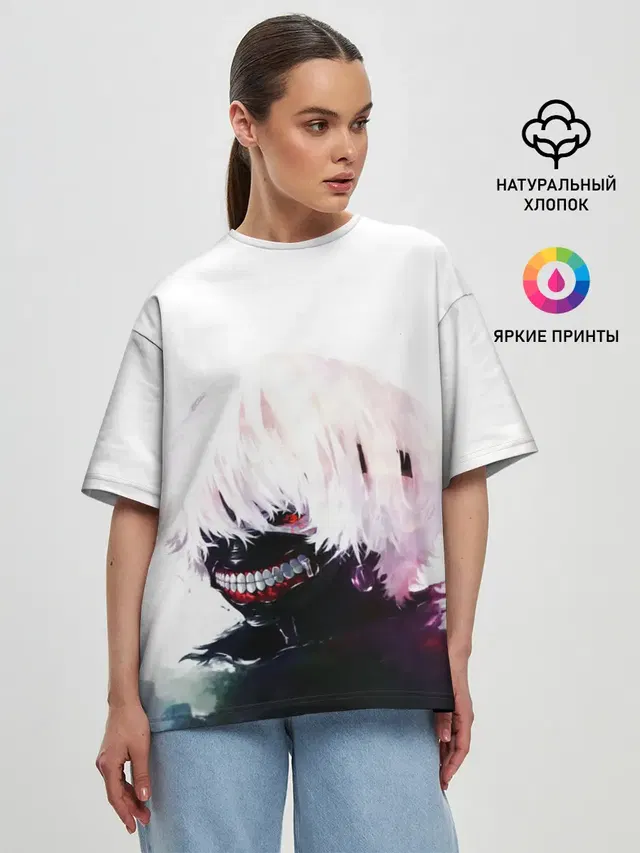 Женская футболка оверсайз