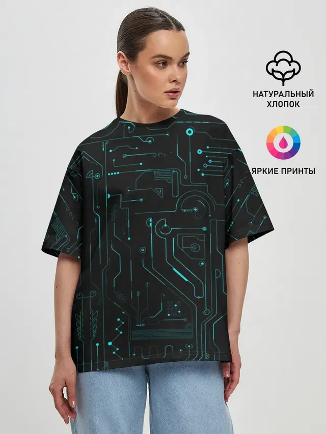 Женская футболка оверсайз