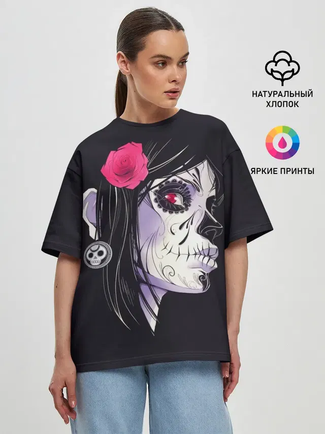 Женская футболка оверсайз