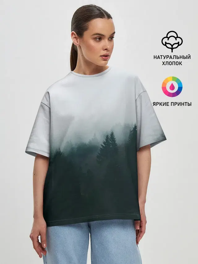 Женская футболка оверсайз