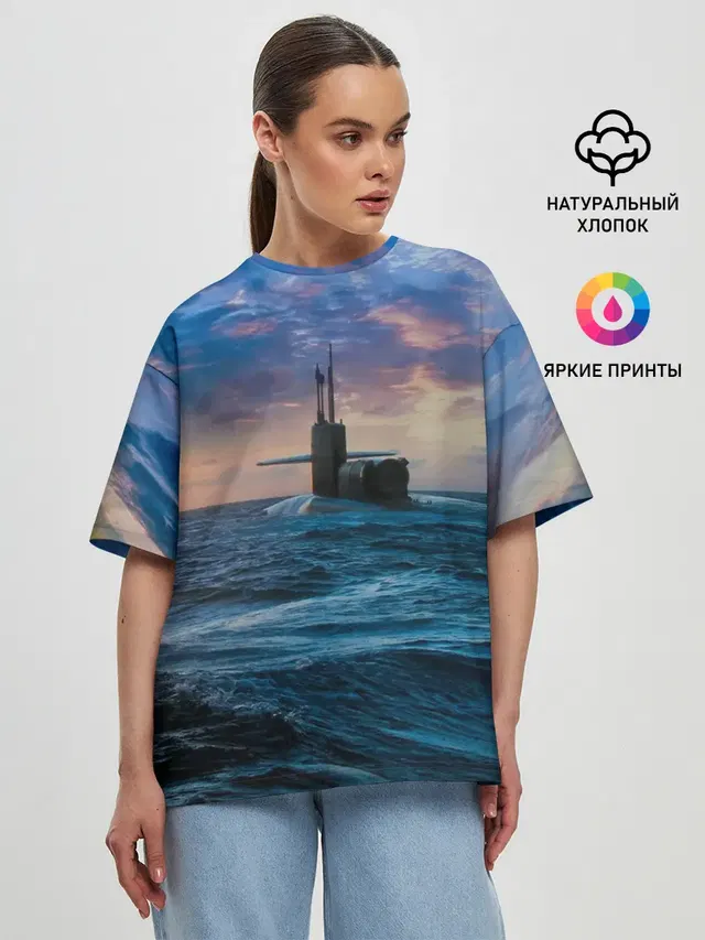 Женская футболка оверсайз