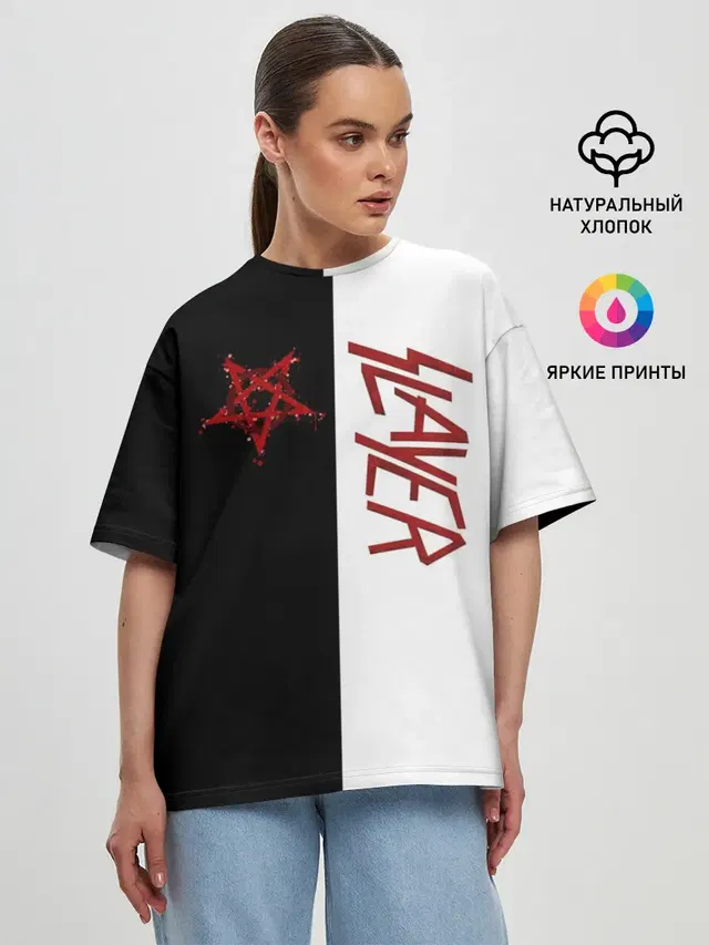 Женская футболка оверсайз