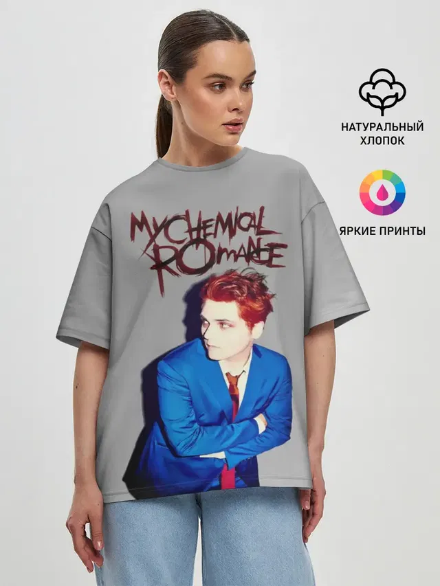 Женская футболка оверсайз с принтом «My Chemical Romance»