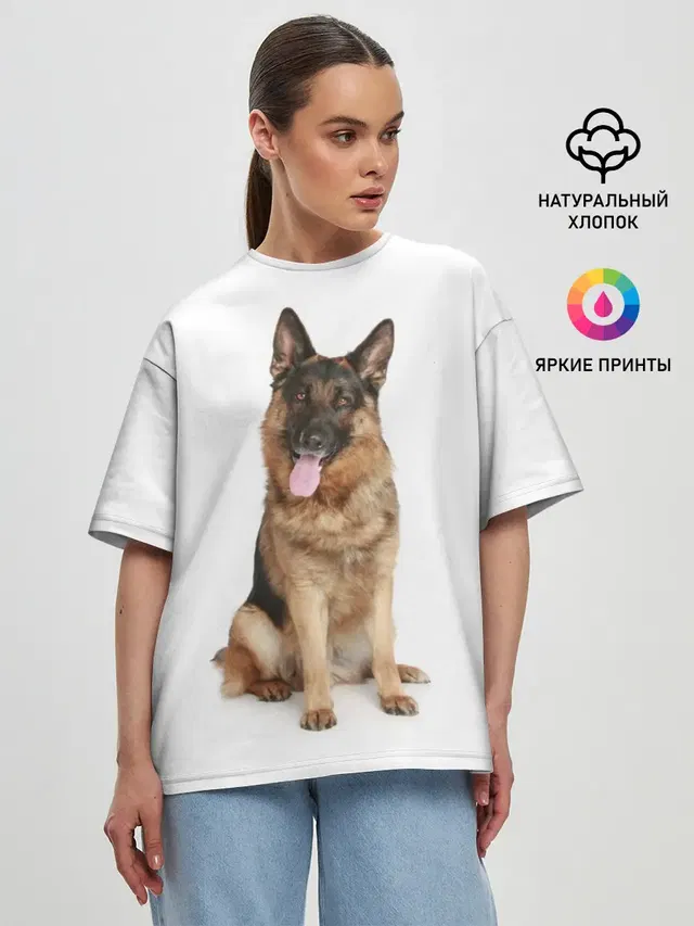Женская футболка оверсайз