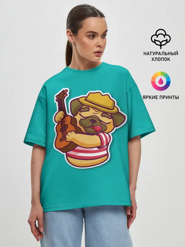 Женская футболка оверсайз