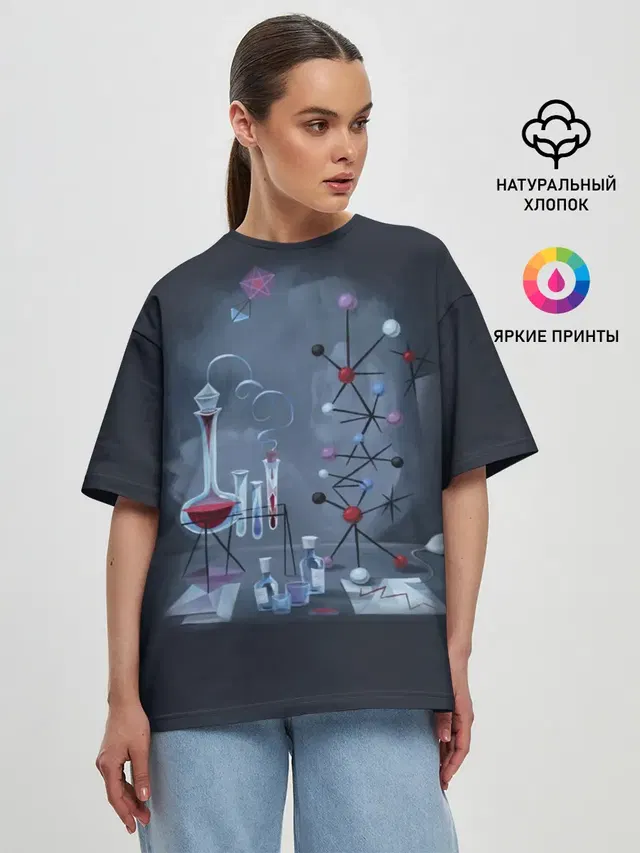 Женская футболка оверсайз
