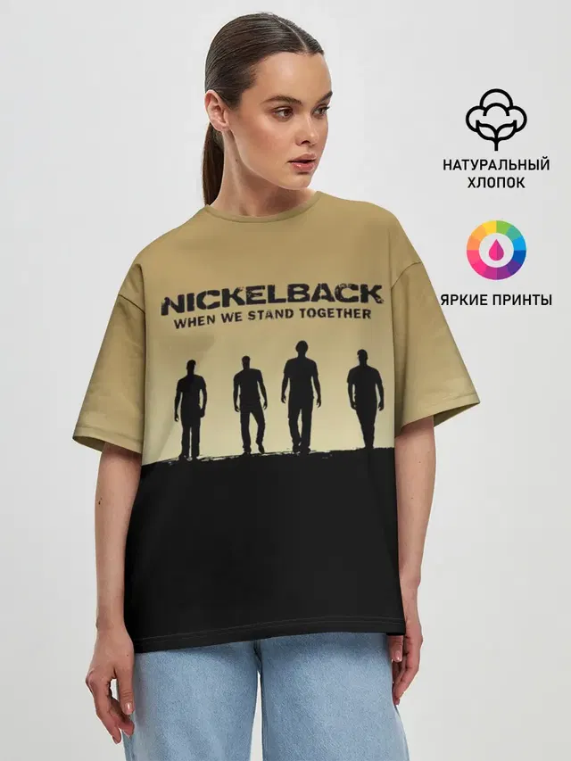 Женская футболка оверсайз с принтом «Nickelback»