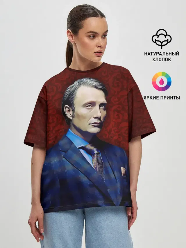 Женская футболка оверсайз