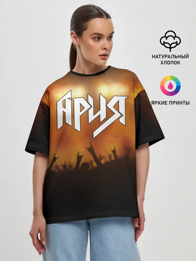 Женская футболка оверсайз