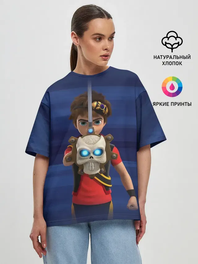 Женская футболка оверсайз