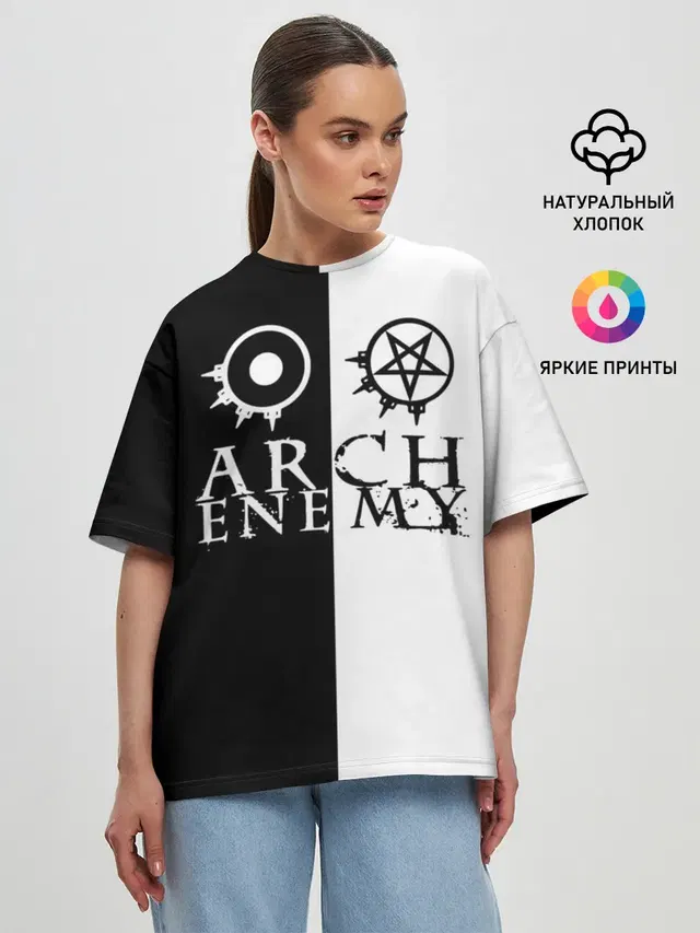 Женская футболка оверсайз с принтом «Arch Enemy»