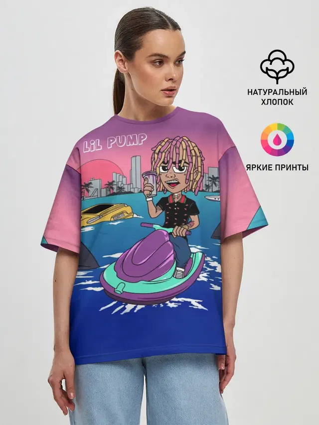 Женская футболка оверсайз