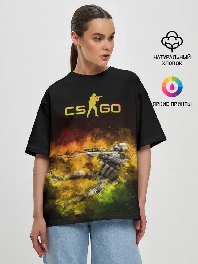 Женская футболка оверсайз