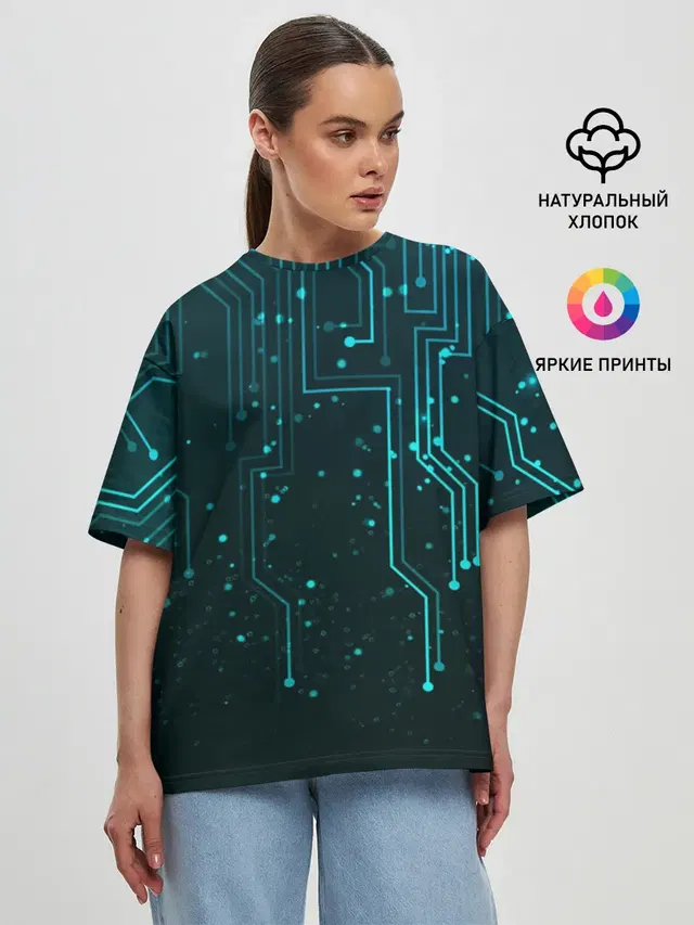 Женская футболка оверсайз