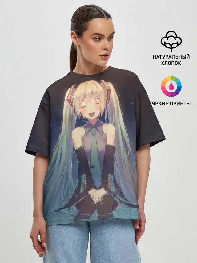 Женская футболка оверсайз