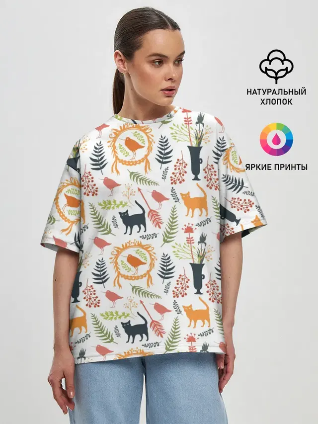 Женская футболка оверсайз