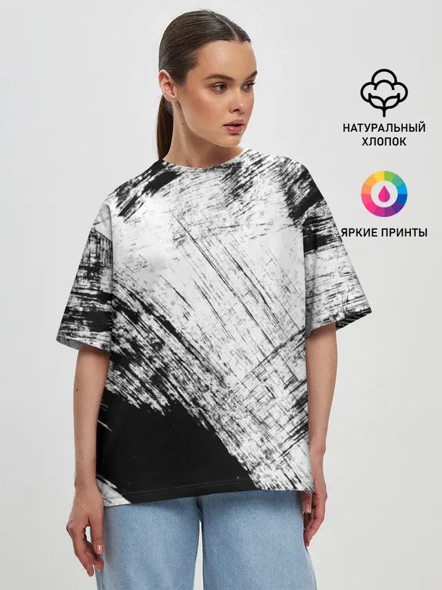 Женская футболка оверсайз