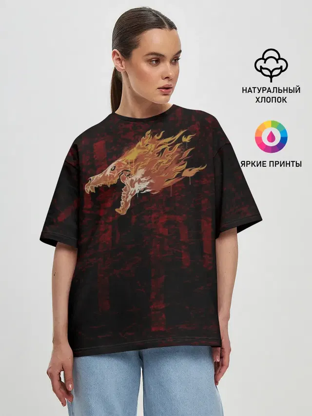 Женская футболка оверсайз