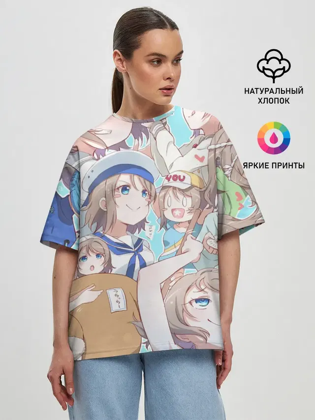 Женская футболка оверсайз