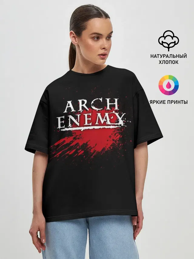 Женская футболка оверсайз с принтом «Arch Enemy»